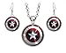 Captain America Necklace, The Avengers Jewelry, Shield Pendant, Superhero Earrings Gifts Gift, Geek Geeky Present Presents