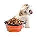 Collapsible Dog Bowl by Puss and Pooch, Easy Storage For Travel, Backpacking, Camping, and Hiking, Premium Silicone, FDA Approved, BPA Free, Eco-Friendly, With Carabiner, Set of 2