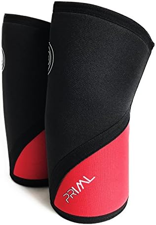 The Strongest PR Knee Sleeves (Pair) 7MM Neoprene, Ultra Heavy Duty for Squats, Powerlifting, Bodybuilding &amp; Crossfit - Strong Compression For Max Strength and Joint Mobility