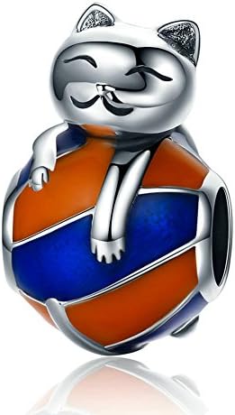 ARTCHARM Lucky Cat 925 Sterling Silver Colorful Animal Beads Merry Christmas Santa Claus Charm