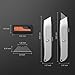 Nicpro 2 PCS Silver Retractable Box Cutter Utility Exacto Knife Set with 10 SK5 Razor Blade for Leather, Cardboard, Rubber, Carpenter, Hobby