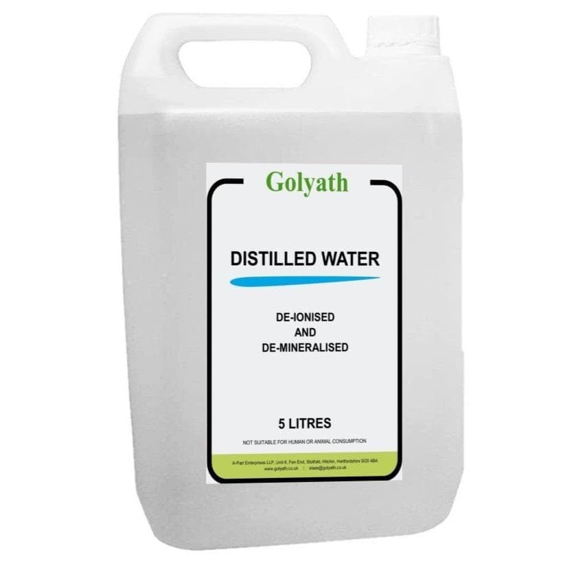 5L Distilled Water – 100% Pure Distilled Water, Steam Distilled – Lab Tested, Deionised – CPAP, Irons, Cleaning, UK Made