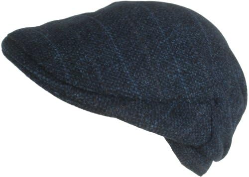 Cappello Wool Blend Plaid Winter Ivy Cap (Navy, S/M)