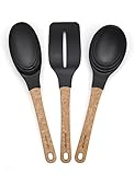 Epicurean Gourmet Series 3-piece Utensil Set, Natural/Black Nylon