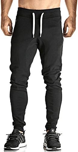 Gopune Men's Elastic Cuffed Casual Drawstring Training Jogger Athletic Pants Sweatpants