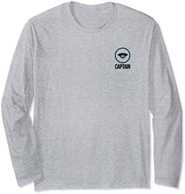 Unisex Captain Hat and Rope Nautical Long Sleeve Shirt XL: Heather Grey