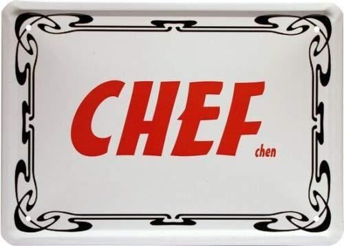 Blechschild mittel Tin Sign 15 x 21 cm Chef Funny Quote MJ 245