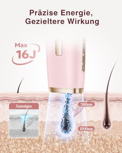 TIIMAGIC IPL Geräte Haarentfernung – 5℃ Eiskühlkontakt Schmerzfreie Haarentfernungsgerät zu Hause und Langanhaltende Ergebnisse, 86% Haarreduktion in 3 Wochen für Körper Gesicht Bikini Achseln Beine