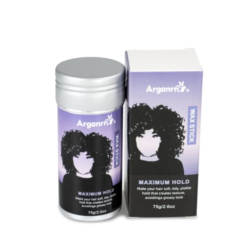 Arganrro Hair Wax Stick, Edge Control Slick Stick Tame Flyaway & Frizz- Moisturize & Add Shine | Non-greasy Wax Edge Stick for Wigs and All Hair 2.7 Oz
