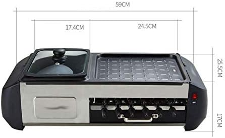 review UXZDX CUJUX Multifunctional Electric Griddle Hot Pot Amp; Barbecue Grill All in One Machine Household Elecitrc BBQ Furnace