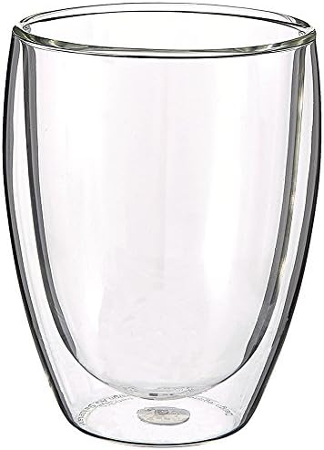 PaperEra Double Wall Glass Mug Heat Resistant Cup for Infusing Coffee, Milk, Tea (Mug 12 oz.)