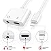 Headphone Jack for iPhone Earphone AUX Audio Splitter Adapter 3.5mm Jack Dongle Earphone Connector Compatible for iPhone 7 Plus/X/XS/XR/8/8 Plus Splitter Music and Charge Support iOS12 Accessory More
