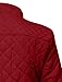 Ne People Womens Lightweight Quilted Zip Jacket, BURGUNDY, Large