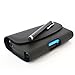 KUTECK Black Leather Belt Holster Pouch Clip Fits For Samsung Galaxy S7 S6 S5 S4 S3 with Otterbox Case On. Includes A Black Stylus Pen