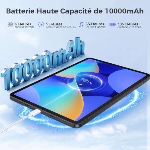 RebotAi 12.2 Inch Android 16 Tablet, 32GB RAM+256GB ROM, Octa-Core T7300, 2400 x 1600 IPS, 10000 mAh Touch Tablet 5MP+16MP/Widevine L1/Gemini AI/IP54 Waterproof
