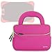 Evecase UltraPortable Handle Carrying Neoprene Sleeve Case Bag Compatible with Fuhu Nabi Jr. / nabi Jr. S - Kids Tablet / nabi Jr. nick Jr. Edition Tablet 5 inch Android Kids Tablet - Hot Pink