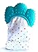 Baby Blu'z Soothing Silicone Teething Mitten with Travel Bag, Non Toxic 100% BPA Free, Ideal for Baby Shower Gift (Teal Blue)