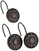 Carnation Home Fashions Regency Ceramic Resin Shower Curtain Hook, Oil Rubbed Bronze