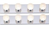 Nuvo 030924 77/193 Four Light Vanity Strip, Polished Chrome, 24-Inch, (2 Pack)