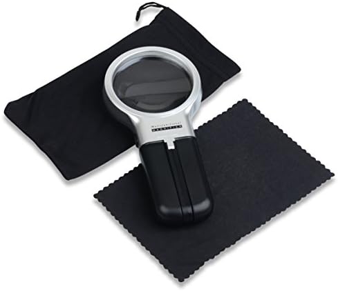 Handsfree, Potable,3X Magnifying Glass Light Set. Comes with Soft Cleaning Cloth, Travel Pouch, and 3 Great Tips on "How to use your Magnifier Effectively".