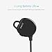 iXCC Bluetooth Headphones, Wireless Sports Earphones Half in Ear Earbuds Mic Long Hours Playtime, Apt-x Stereo, Bluetooth V4.1, IPX4 Nano Coating Sweatproof, Noise Cancelling Headset - Black