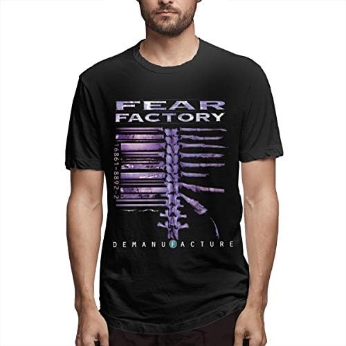 ZestyChef Fear Factory Demanufacture Funny Crew-Neck Short Sleeve T-Shirt for Mens