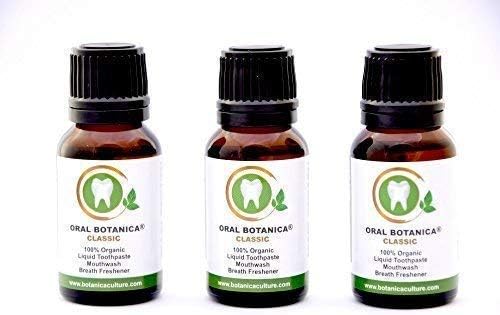 3X Liquid 100% Organic Toothpaste Free from Fluoride and Other Synthetic Chemicals, Based on Essential Oils, 15ml