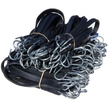 Harriscos LLC Natural Rubber Tarp Straps Snubber Bungee Cords w/Hooks (50 Mix Pack)
