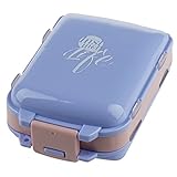 Pill Case Portable Travel Supplements Pills Tablet Vitamin Organizer Box Dispenser, Pocket Container, Medicine Storage 8 Compartments, Blue