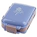 Pill Case Portable Travel Supplements Pills Tablet Vitamin Organizer Box Dispenser, Pocket Container, Medicine Storage 8 Compartments, Blue