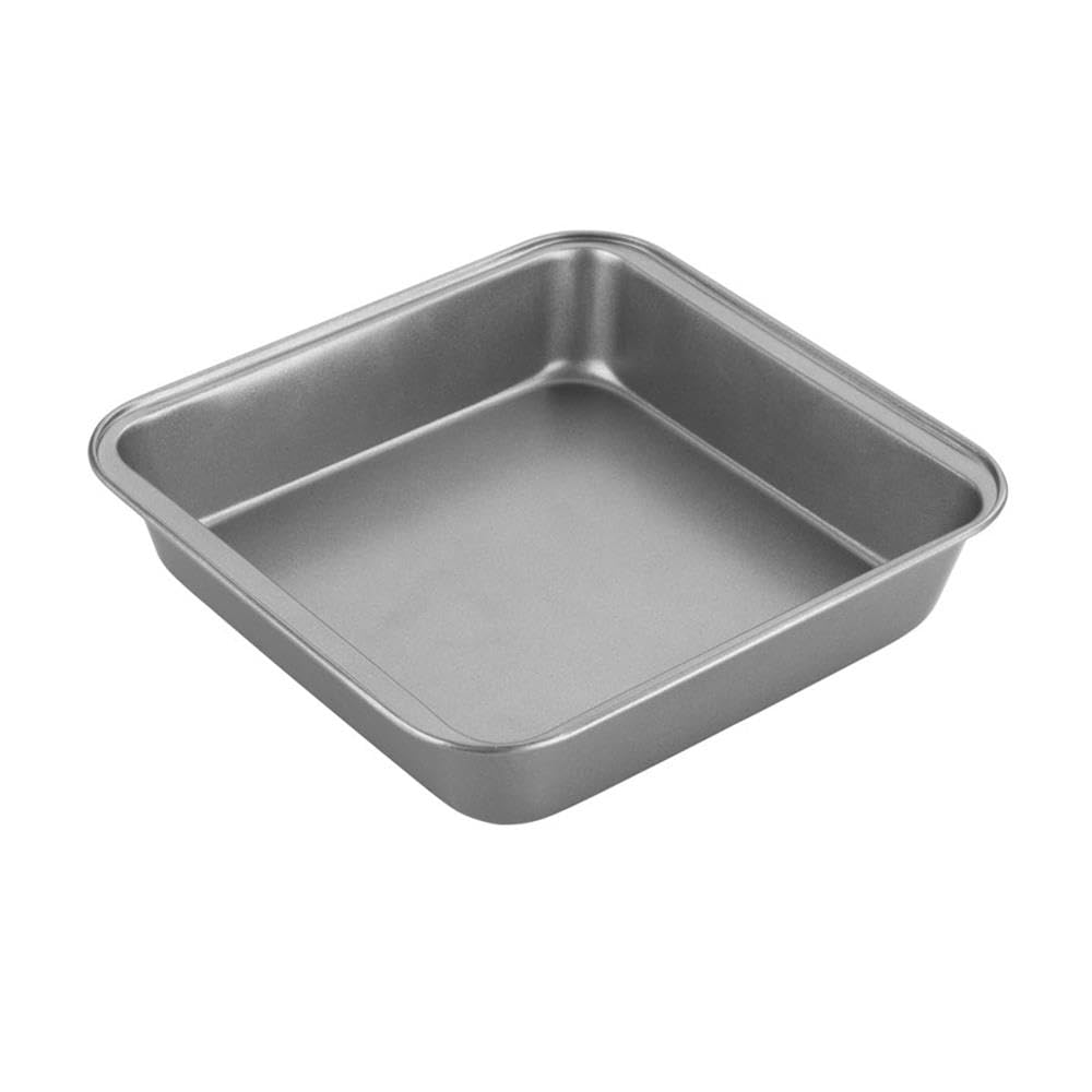 Chef Aid 20cm Non-Stick Square Cake Tin, Carbon Steel Cake pan with Even Heat Distribution, Ideal for All Cake Styles and Perfect for Traditional Tray Bakes of Lasagne or Shepherds Pie