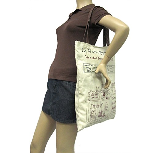 Bakery Café Scene Canvas Tote Bag