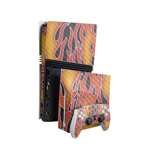 Carbon Fiber Skin Compatible with PlayStation 5 Pro Bundle + Disc Drive for PS5…