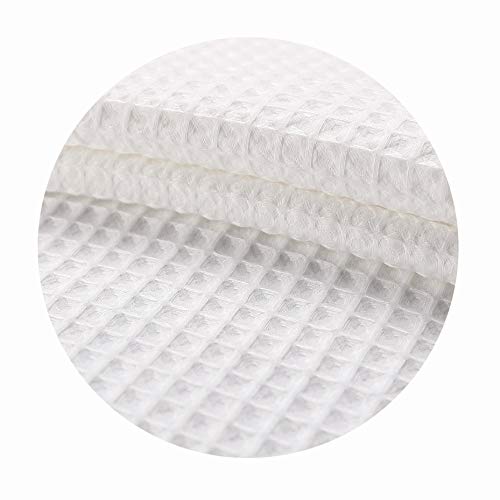 image for Barossa Design Honeycomb Waffle Weave Shower Curtain Cotton Blend Extr