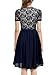 Miusol Women's Vintage Floral Lace Chiffon Slim 1920's Evening Party Dress (X-Large, B-Navy Blue)
