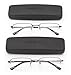 DOUBLETAKE 2 Pack Half Rim Reading Glass Readers w Hard Case