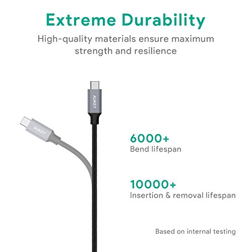 AUKEY-USB-C-Cable-Braided-USB-C-to-USB-30-Cable-Fast-Charge-3ft-x3-6ft-1ft-5-Pack-for-Samsung-S8-Note-8-LG-V20-G6-G5-Google-Pixel-22-XL-HTC-10