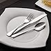 Travel Reusable Utensils with Case, Portable Silverware Flatware Cutlery Utensil Set, 11-Piece including Silver Stainless Steel Knife Fork Spoon Chopsticks Cleaning Brush Straws, Hang Buckle