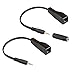 SHARPALIN 2 Pack Stereo 3.5mm to RJ45 Adapter for IR Repeater Kit or Extension Audio Over Cat5/6/7 (2X 3.5mm to RJ45 Kit)