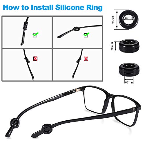 16 Pairs Eyeglasses Retainers Premium Silicone AntiSlip Eyeglass