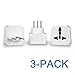 Brazil Adapter, BESTEK Grounded Brazil Adapter US to Brazil Travel Adapter Plug Kit with Universal Outlet - Type N - 2500W 10A 250V Max - 3 Pack