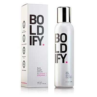 BOLDIFY 3X Biotin Hair Growth Serum - Get Thicker Hair Day One - Natural 3-in-1 Hair Regrowth Serum, Leave-In Conditioner &amp; Blow Out Thermal Protectant for Thicker, Longer, Stronger Hair (4 Ounces)