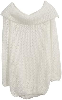 Mayuki Women's Bare-Shouldered Long Sweater One Size Ivory