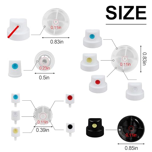 Spray Paint Nozzle Caps Set, 26 Universal Replacement Tips, photo 7