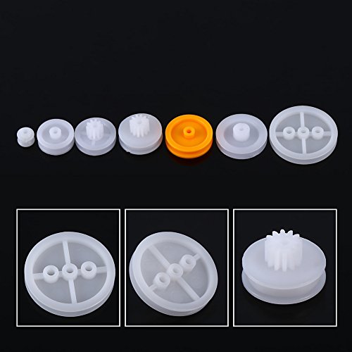 7 Pcs Plastic Pulley Kits Set for Belt Assembly Toy Cars Automobiles Robots DIY