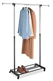 Whitmor 6021-575-BB Ebony Chrome Deluxe Adjustable Garment Rack