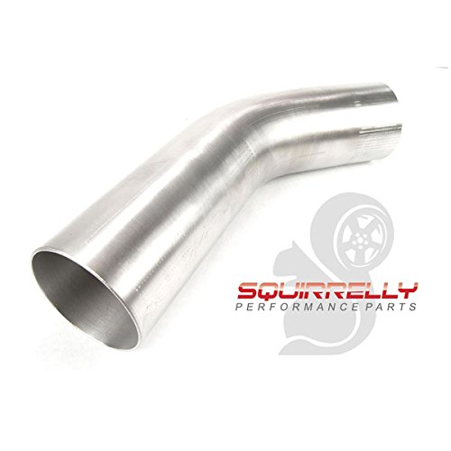 Squirrelly 3" 45 Degree 304 Stainless Steel Mandrel Bend Piping Exhaust Pipe (2 Pack)