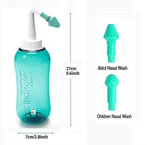 image for WAYCOM Nasal Nose Cleanse Wash Bottle for Adult and Children Allergic 
