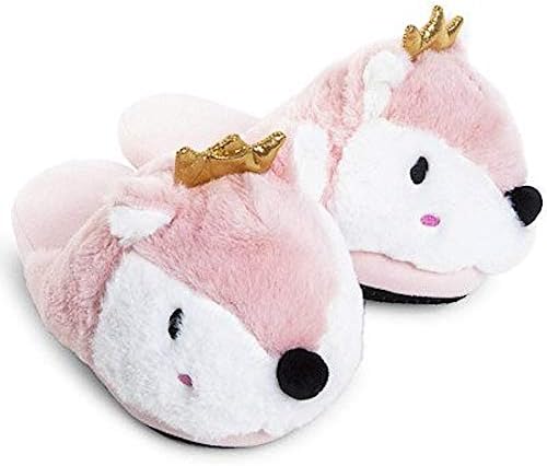 Fox with Crown Princess Critter Plush Slippers Womens