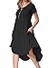 levaca Womens Summer Empire Waist Short Sleeve Casual T Shirt Midi Dress Black XL